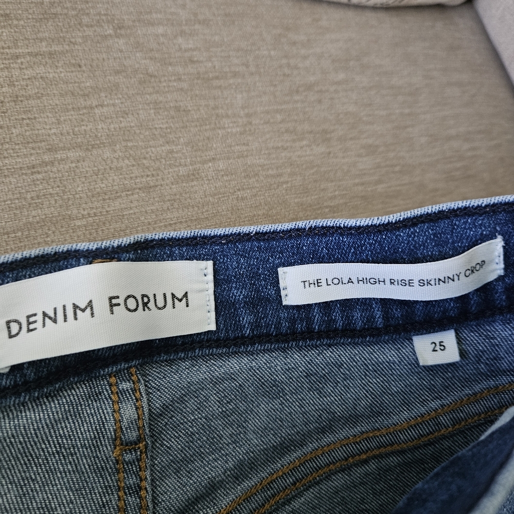 Aritzia Denim Forum the lola high rise crop skinny jeans distressed - Picture 5 of 10